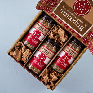 Winner Winner Chicken Dinner spice kit gift box filled with seasoning jars.